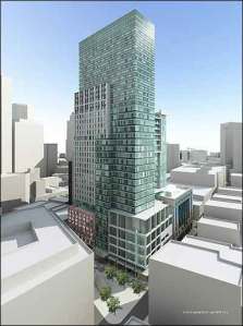 An earlier rendering of the site